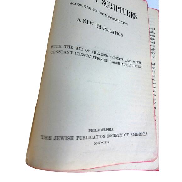 Antique 1919 The Holy Scriptures Bible Jewish Publication Society - Picture 9 of 11